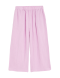 Pure Cotton Wide Leg Trousers