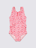 Cheery Print Frill Swimsuit (3-16 Years)