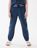 Relaxed Pure Cotton Embroidered Trousers (6-16 Yrs)