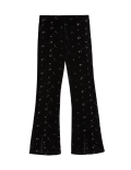 Velvet Glitter Stars Flared Leggings (6-16 Yrs)