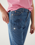 Denim Embroidered Jeans