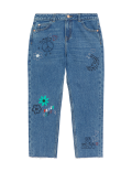 Denim Embroidered Jeans
