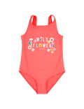 Wild Flower Slogan Swimsuit (6-16 Yrs)