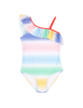 Ombre Stripe One Shoulder Swimsuit (6-16 Yrs)