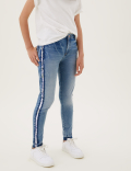 Mini Ivy Skinny Denim Side Stripe Jeans (6-16 Yrs)