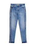 Mini Ivy Skinny Denim Side Stripe Jeans (6-16 Yrs)