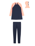 3pc Colour Block Long Sleeve Set