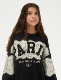Cotton Rich Paris Slogan Sweatshirt Dress (6-16 Yrs)