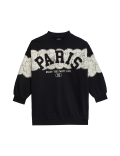 Cotton Rich Paris Slogan Sweatshirt Dress (6-16 Yrs)