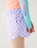 Checkerboard Swim Shorts