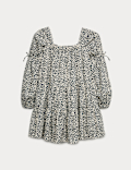 Pure Cotton Leopard Print Dress (6-16 Yrs)