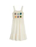 Pure Cotton Patchwork Crochet Midi Dress  (6-16 Yrs)