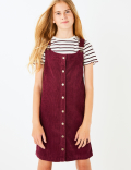 2 Piece Cord Pinafore Dress Outfit (3-16 Years)