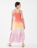 Pure Cotton Tie Dye Maxi Dress (6-16 Yrs)