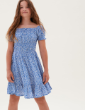 Floral Shirred Dress (6-16 Yrs)