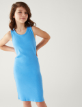 Cotton Rich Ribbed Dress