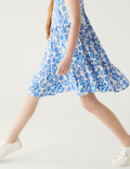 Pineapple Print Tiered Dress (6-16 Yrs)