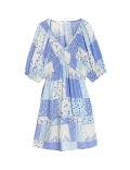 Patchwork Print Shirred Tiered Dress (6-16 Yrs)