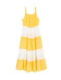 Colour Block Tiered Maxi Dress