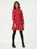 Printed Shirred Dress (6-16 Yrs)
