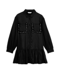 Stud Pocket Shirt Dress (6-16 Yrs)