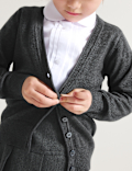 2 Pack Girls' Pure Cotton School Cardigan (3-18 Yrs)