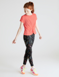 Knot Front Burnout Sports T-Shirt