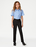 2Pk Girls' Slim Fit Non-Iron Shirts