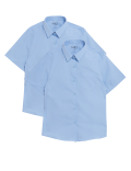 2Pk Girls' Slim Fit Non-Iron Shirts