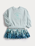 Cotton Rich Frozen&trade; Sequin Dress (2-8 Yrs)