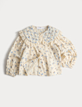 Pure Cotton Ditsy Floral Blouse (2-8 Yrs)