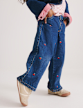 Denim Embroidered Jeans (2-10 Yrs)