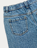 Pure Cotton Denim Turn Up Jeans (2-10 Yrs)