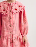Pure Cotton Embroidered Collar Dress (1-8 Yrs)