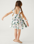 Pure Cotton Hawaiian Dress with Scrunchie (2-8 Yrs)