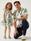 Pure Cotton Hawaiian Dress with Scrunchie (2-8 Yrs)