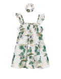 Pure Cotton Hawaiian Dress with Scrunchie (2-8 Yrs)