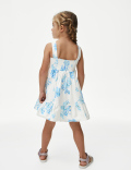 Cotton Rich Sateen Floral Dress (2-7 Yrs)