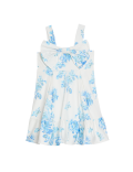 Cotton Rich Sateen Floral Dress (2-7 Yrs)
