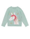 Knitted Unicorn Sequin Jumper (2-7 Yrs)