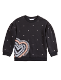Cotton Rich Heart Print Sweatshirt (2-7 Yrs)