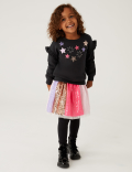 Cotton Rich Sequin Star Sweatshirt (2-7 Yrs)