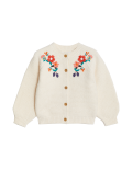 Cotton Rich Flower Embroidered Cardigan (2-8 Yrs)