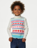 2pc Knitted Fair Isle Vest & Jumper Set (2-8 Yrs)