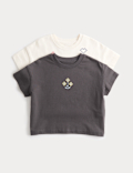 2 Pack Pure Cotton Cross Stitch T-Shirts (2-8 Yrs)