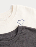 2 Pack Pure Cotton Cross Stitch T-Shirts (2-8 Yrs)