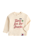 Pure Cotton Here For The Snacks Top (2-8 Yrs)