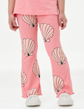 Cotton Rich Shell Print Kick Flare Leggings (2-8 Yrs)