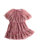 Bow Sequin Tiered Dress