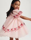 Bow Mesh Dress (2-10 Yrs)